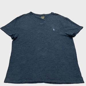 Polo Ralph Lauren Mens T Shirt XL Designer Tee Preppy V Neck Layering Slim Fit